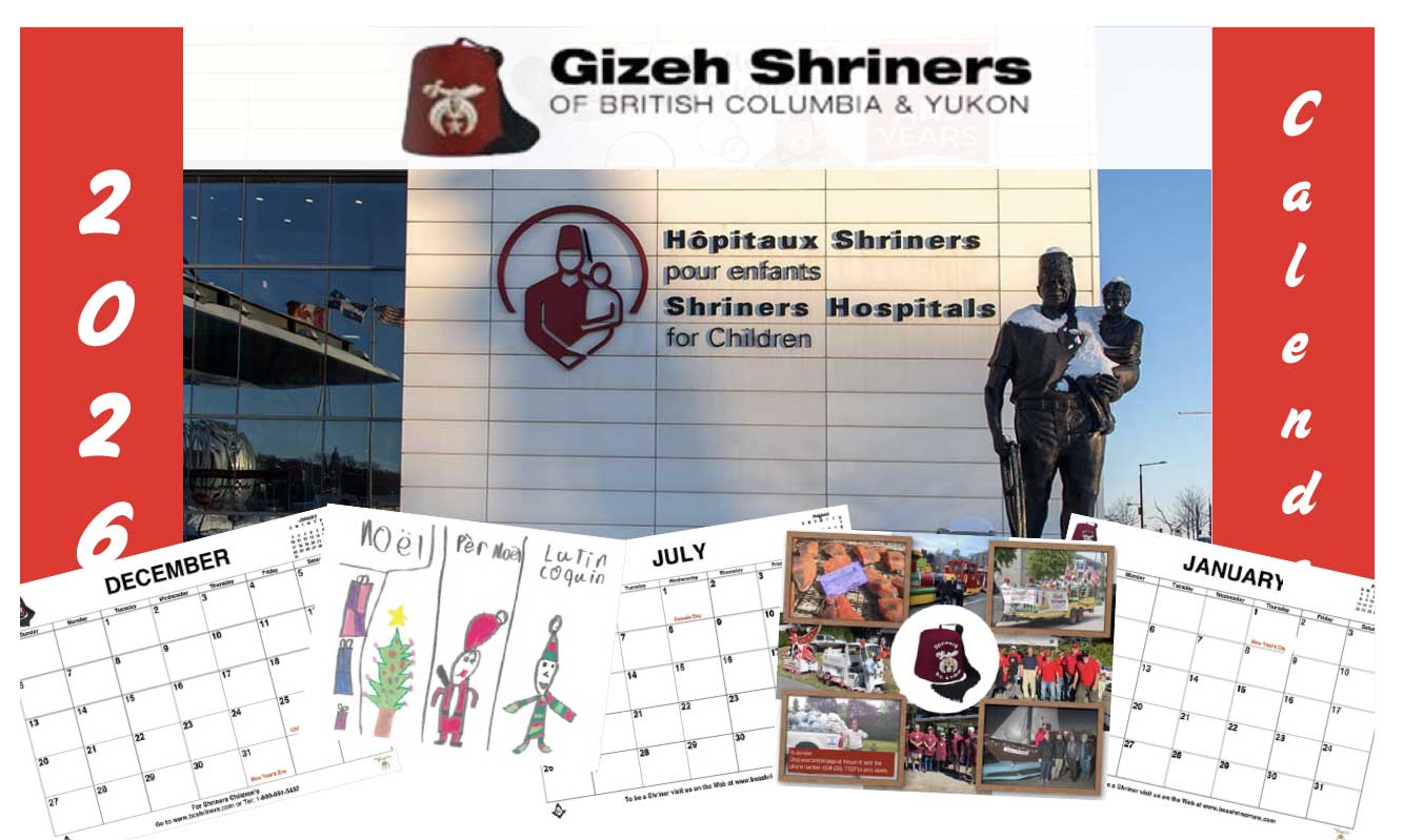 2026 Gizeh Shriners Cash Calendar