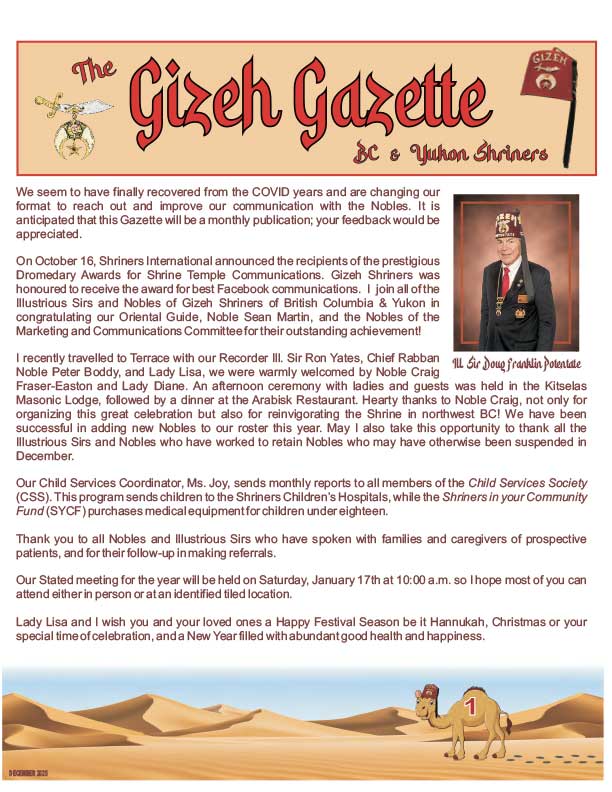 25-26_gizeh_gazette_cover Winter 2025 Gizeh Gazette Cover